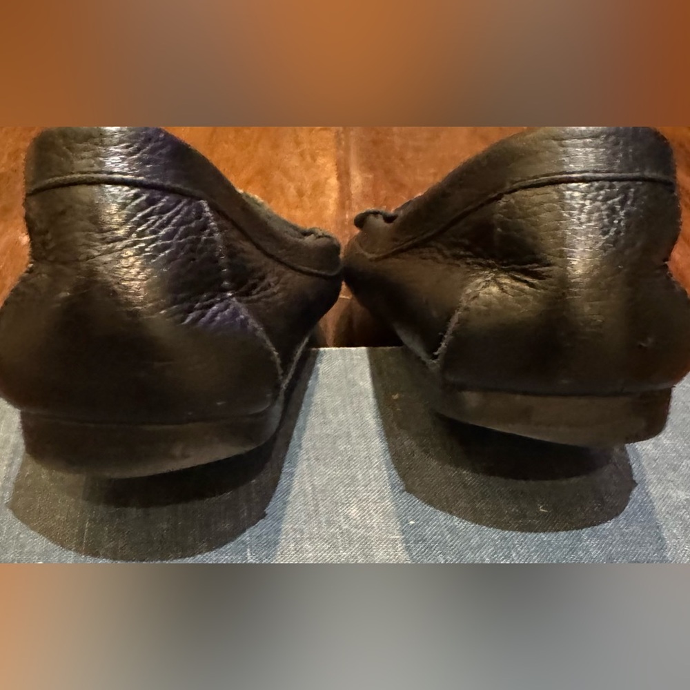 Giani Bernini Leather Loafers Black Comfort Slip On Size 9 - Picture 3 of 7